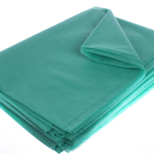 Prostěradlo s napínacím mechanismem, netkaná textilie, 35 g, 80x220 cm, fóliované, zelené